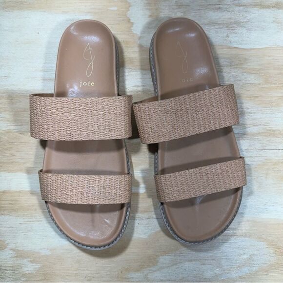 Joie Nimble Tan Vegan Leather Slide Sandals Women’s Size 9.5 - Picture 2 of 8